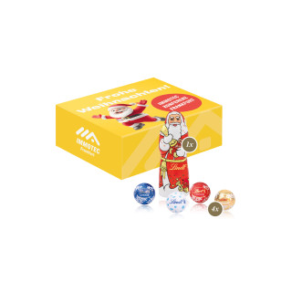 Werbebox "Santa" mit 4 Lindt Minis, Lindt Weihnachtsmann