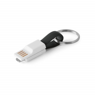 RIEMANN. USB-Kabel mit 2-in-1-Stecker aus ABS und PVC, schwarz