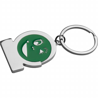 Schlüsselanhänger aus Metall Gesicht, grün