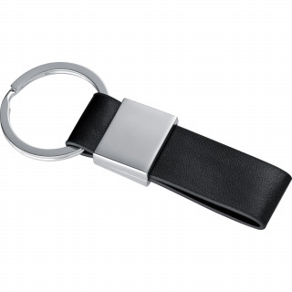 Schlüsselanhänger mit schwarzem PU-Bändchen