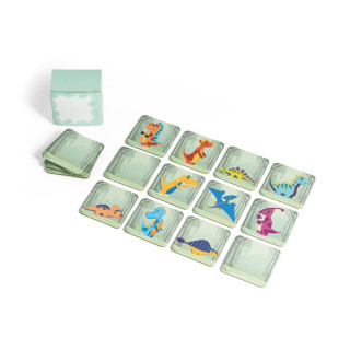 TRICERATOPS. Memory-Spiel mit 20 Teilen, hellgrün