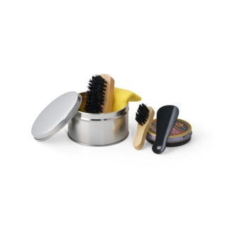 COBB. Schuhputz-Set 6-teilig bestehend, satinsilber