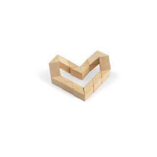 THINKO. Holzpuzzle bestehend aus 24 Teilen, natur
