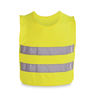 MIKE. Kinder Reflektorweste aus 100% Polyester, gelb