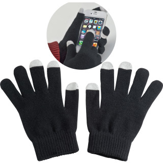 Handschuhe aus Acryl mit  Touch-Spitzen CHAD, schwarz