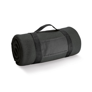 THORPE. Fleecedecke (180 g/m²) mit abnehmbarem Griff, schwarz