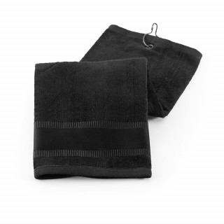 GOLFI. Multifunktionelles Handtuch aus Baumwolle, schwarz
