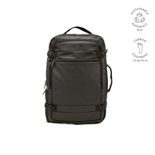 Galindo 22L Rucksack aus rPET. Seitlichem Griff. Laptops bis 17", schwarz