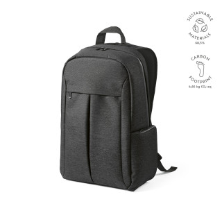 "Madrid Backpack" 22L Rucksack aus recyceltem Nylon und rPET für Laptops bis 17", schwarz