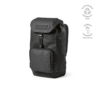 Copenhagen 20L Rucksack recyceltes Baumwolle 240gsm für Laptops bis 15.6", schwarz