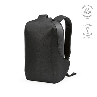 "Abrantes Backpack" 20L Rucksack aus rPET mit TSA-Schloss und schnittfestem Stoff, schwarz