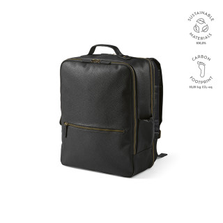 Paris 20L Rucksack recyceltem Leder passend für Laptops bis 17", schwarz