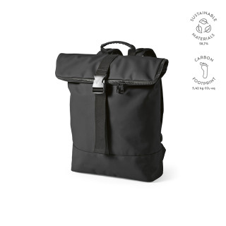 "Milan Backpack" 24L Rucksack aus rPU und rPET für Laptops bis 17", schwarz