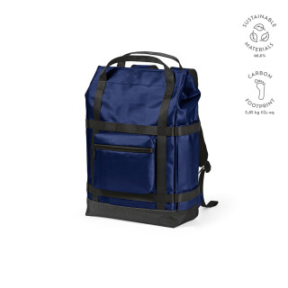 Wellington 21L Rucksack rPET. Magnetverschluss. Laptops bis 17", blau