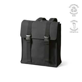 Edinburgh 22L Rucksack aus rPU und rPET. Laptops bis 17", schwarz