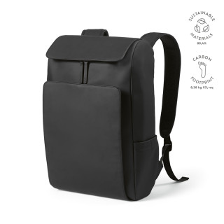 Lisbon 20L Rucksack aus rPU. Laptops bis 15.6", schwarz