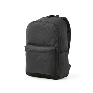 "London" 12 l Rucksack aus recyceltem PET für Laptops bis 15.6", schwarz