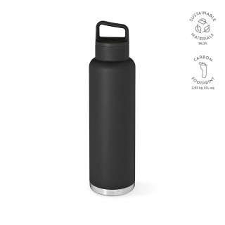 Zambezi 1500 Trinkflasche recycelter Edelstahl, 1620 ml. Mit Tragegriff, schwarz
