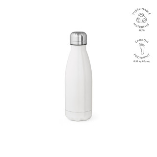 "Mississippi 450W Bottle" Trinkflasche aus recyceltem Edelstahl, 430 ml, für Sublimationsdruck geeignet, weiß