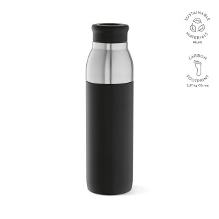 Colorado 2-in-1 Trinkflasche recycelter Edelstahl, 760 ml. Doppelwandig, schwarz