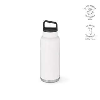 "Zambezi 1000W Bottle" Trinkflasche aus recyceltem Edelstahl, 1160 ml, für Sublimationsdruck geeignet, weiß