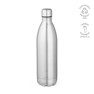 Mississippi 1100P Trinkflasche recycelter Edelstahl, 1100 ml. Glänzend, silber