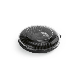 "allroundo® eco Cable" 6-in-1 Eco Schnellladekabel aus rABS, im Organizer, schwarz