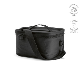 Munich M 7,5L Kühltasche, rPET mit rABS. Thermoinjizierte Reißverschlüsse, schwarz