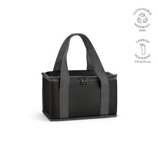 Florence M 5L Kühltasche,rPET. Mit thermoinjizierten Reißverschlüssen, schwarz