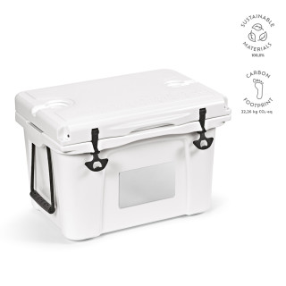 San Francisco 35L Kühlbox, rPET mit individualisierbarer Metallplatte, weiß