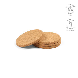 "Modigliani Coasters" Untersetzer aus Kork, Set mit 4 Stück, natur