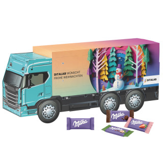 Adventskalender "LKW long", Milka Schokotäfelchen