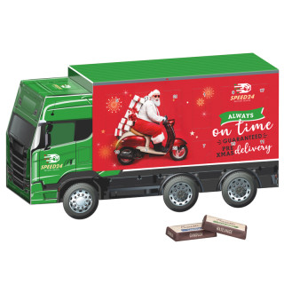 Adventskalender "LKW" mit Sarotti Schokotäfelchen
