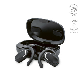 "Aerotunes Earbuds" Ohrhörer aus rABS, 750 mAh, 30 Stunden Wiedergabezeit, schwarz