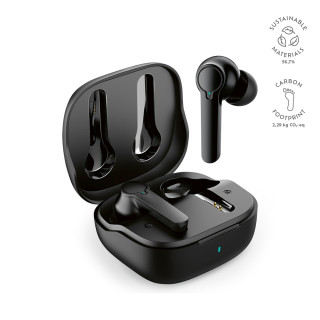"Chadwik Earbuds" Ohrhörer aus rABS, 500 mAh, 8 Stunden Wiedergabezeit und ANC, schwarz