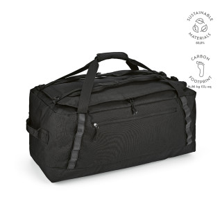 São Paulo XL 75L Sporttasche, rPET ripstop.Mit reflektierenden Streifen, schwarz