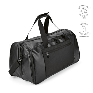"Istanbul Gym Bag" 33L Sporttasche aus rPET mit wasserdichten Reißverschlüssen, schwarz