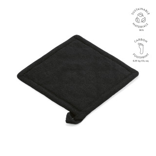 "Klimt Pot Holder" Topflappen aus recycelter Baumwolle (180 g/m²), schwarz