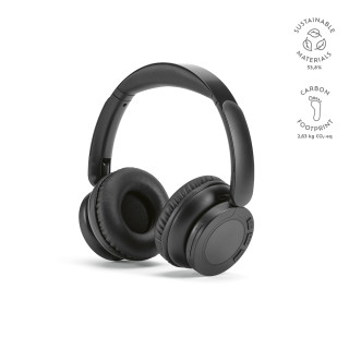"Echodeep Headphones" Kopfhörer aus rABS, 300 mAh, 30 Stunden Wiedergabezeit, schwarz
