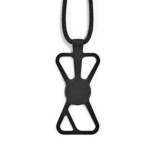 "Infinity Phone Strap" universelle Handy-Schlinge aus rPET und Silikon, schwarz