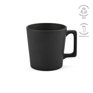 Thames 350 Tasse aus Keramik, 360ml. Matte Oberfläche, schwarz