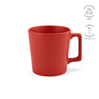 Thames 350 Tasse aus Keramik, 360ml. Matte Oberfläche, rot