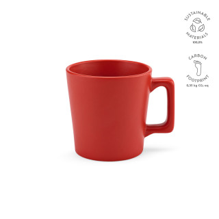 "Thames 250 Mug" Tasse aus Keramik, 270 ml, matte Oberfläche, rot