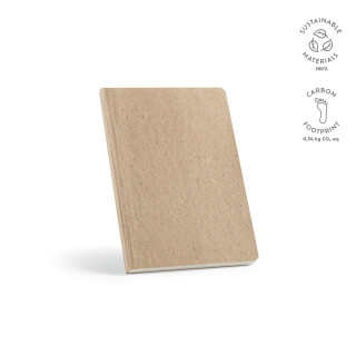 "Andersen Notebook" A5 Notizbuch mit Einband aus Zuckerrohr mit 196 Seiten aus recyceltem Papier (80 g/m²), pastelgelb