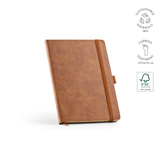 "Hawthorne Notebook" A5 Notizbuch mit rPU-Einband und 196 Seiten aus FSC-zertifiziertem Papier (70 g/m²), hellbraun