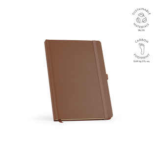 "Marquez A5 Notebook" A5 Notizbuch mit Festeinband mit 196 Seiten aus recyceltem Papier (70 g/m²), braun