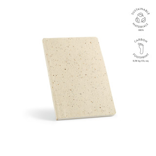 "Chaucer Notebook" A5 Notizbuch mit Einband aus Bierabfällen mit 196 Seiten aus recyceltem Papier, champagne