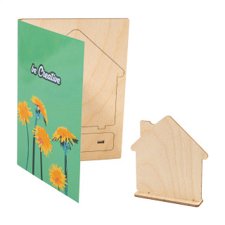 individuelle Puzzle-Postkarte, Haus SendCraft, weiß