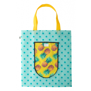 Individuelle Einkaufstasche SuboShop Fold B RPET, weiß/schwarz