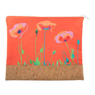 Individuelle Kosmetiktasche CreaBeauty Cork L, natur/weiß